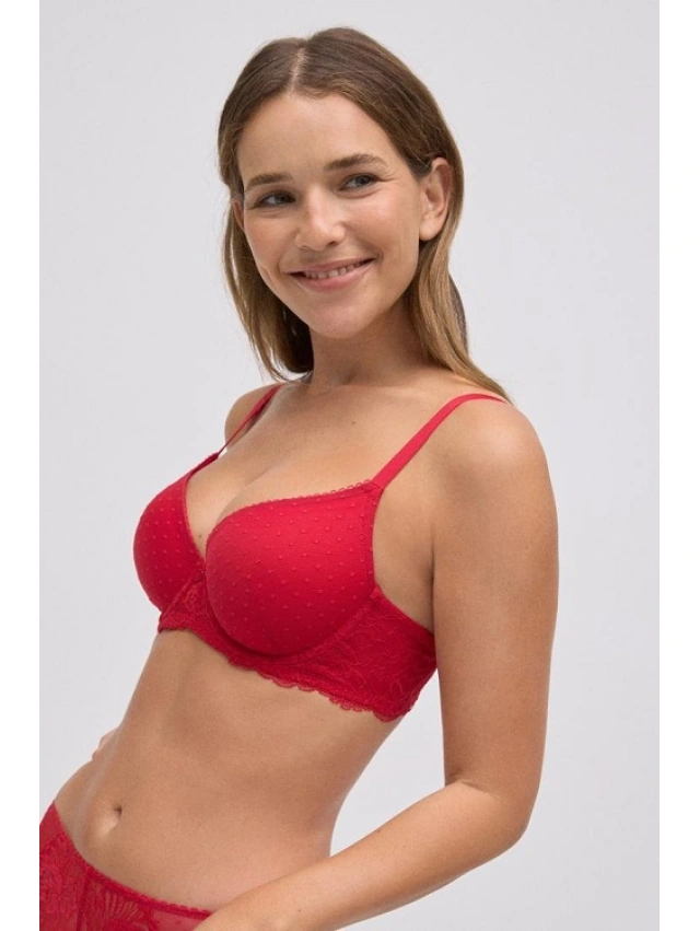 SUJETADOR CON ARO Y RELLENO Y.MORA