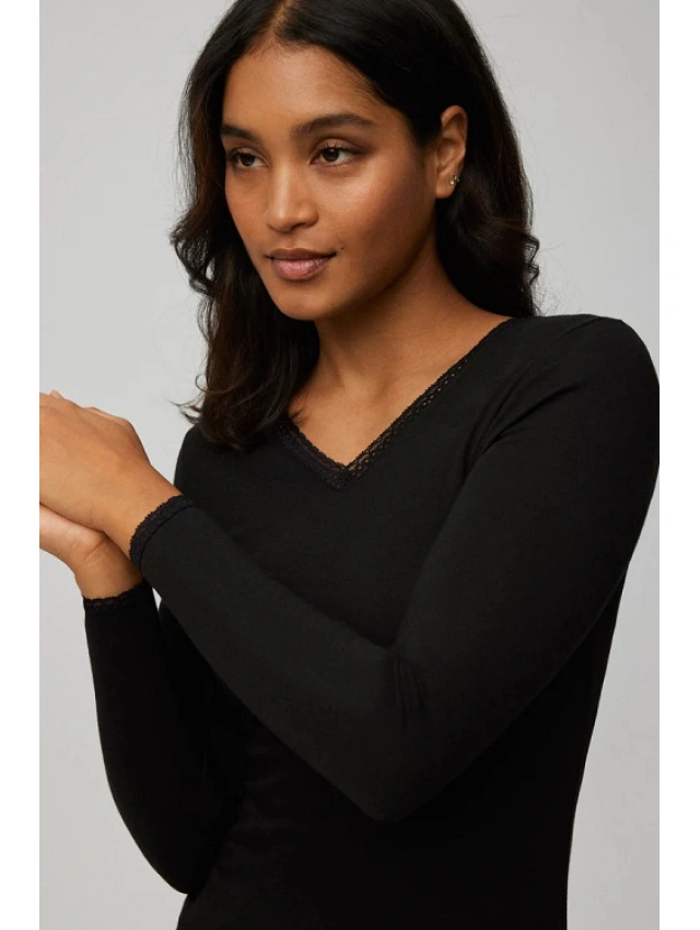 CAMISETA TERMICA MUJER ENCAJE Y.MORA